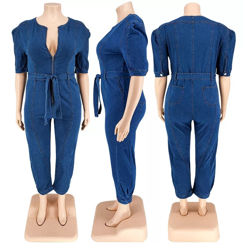 Plus Size Jumpsuit Denim - 3IN SMART Shop  #