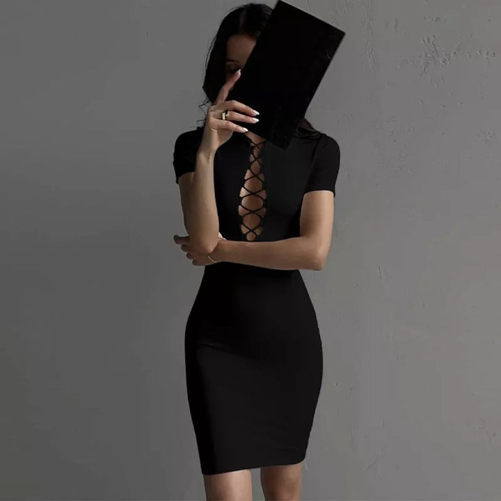 Mini Dress Party Short Sleeve - 3IN SMART Shop  #