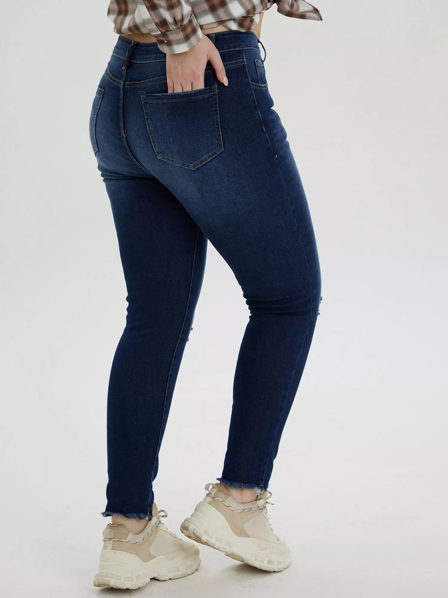 Plus Size Button Fly Jeans - 3IN SMART Shop  #