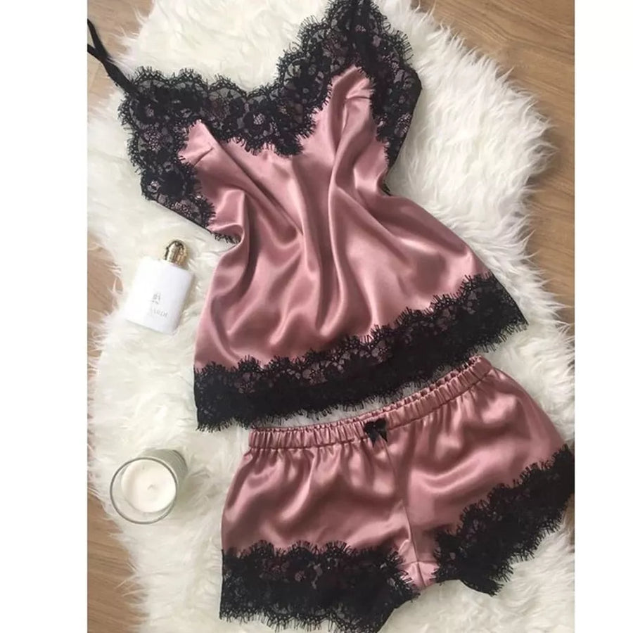 Pajama Stretch Satin Lace - 3IN SMART Shop  #