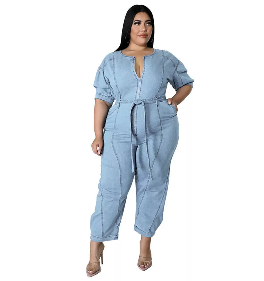 Plus Size Jumpsuit Denim - 3IN SMART Shop  #