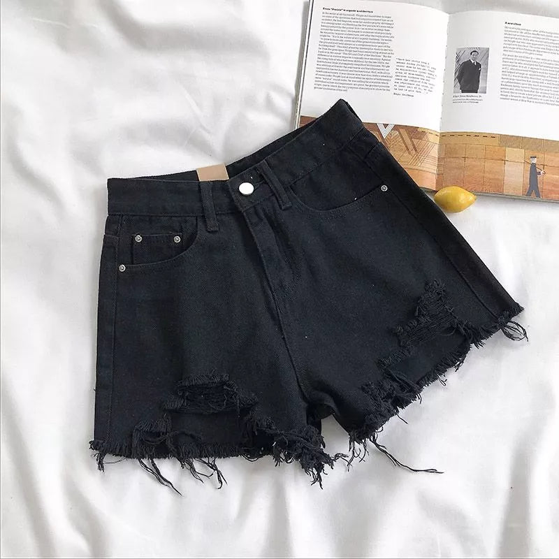 Casual High Waist Denim Shorts Women - 3IN SMART Shop  #