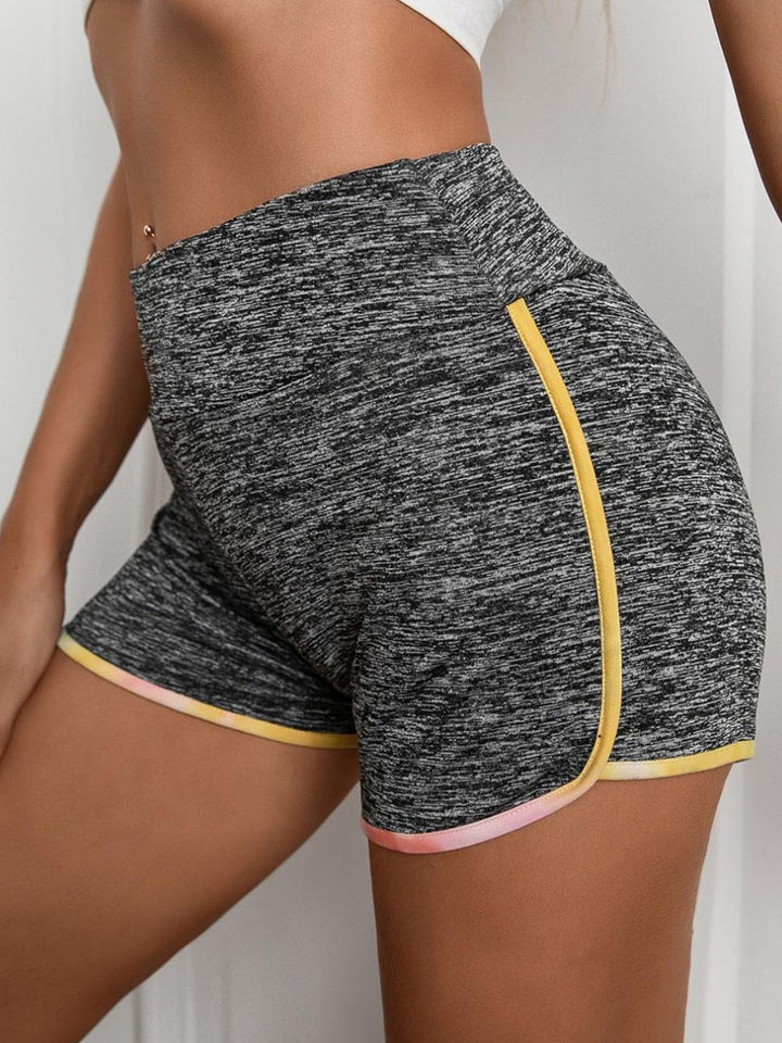 Heathered Wide Waistband Shorts - 3IN SMART Shop  #