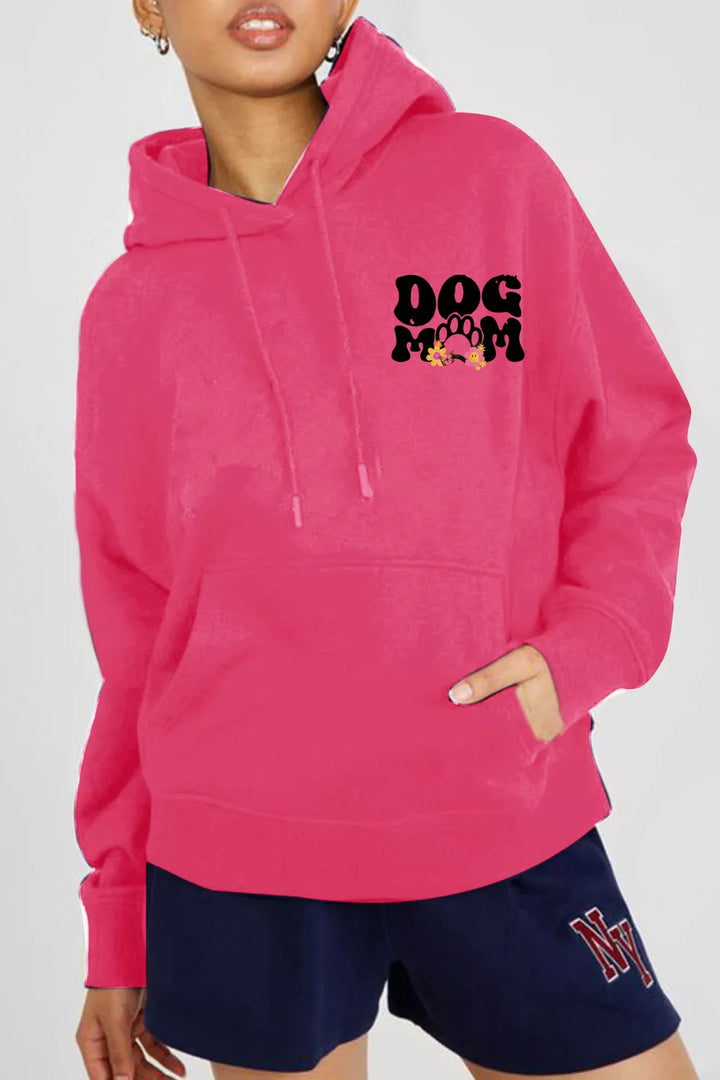 Full Size DOG MOM Graphic Hoodie - 3IN SMART Shop  #