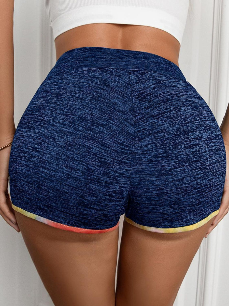 Heathered Wide Waistband Shorts - 3IN SMART Shop  #