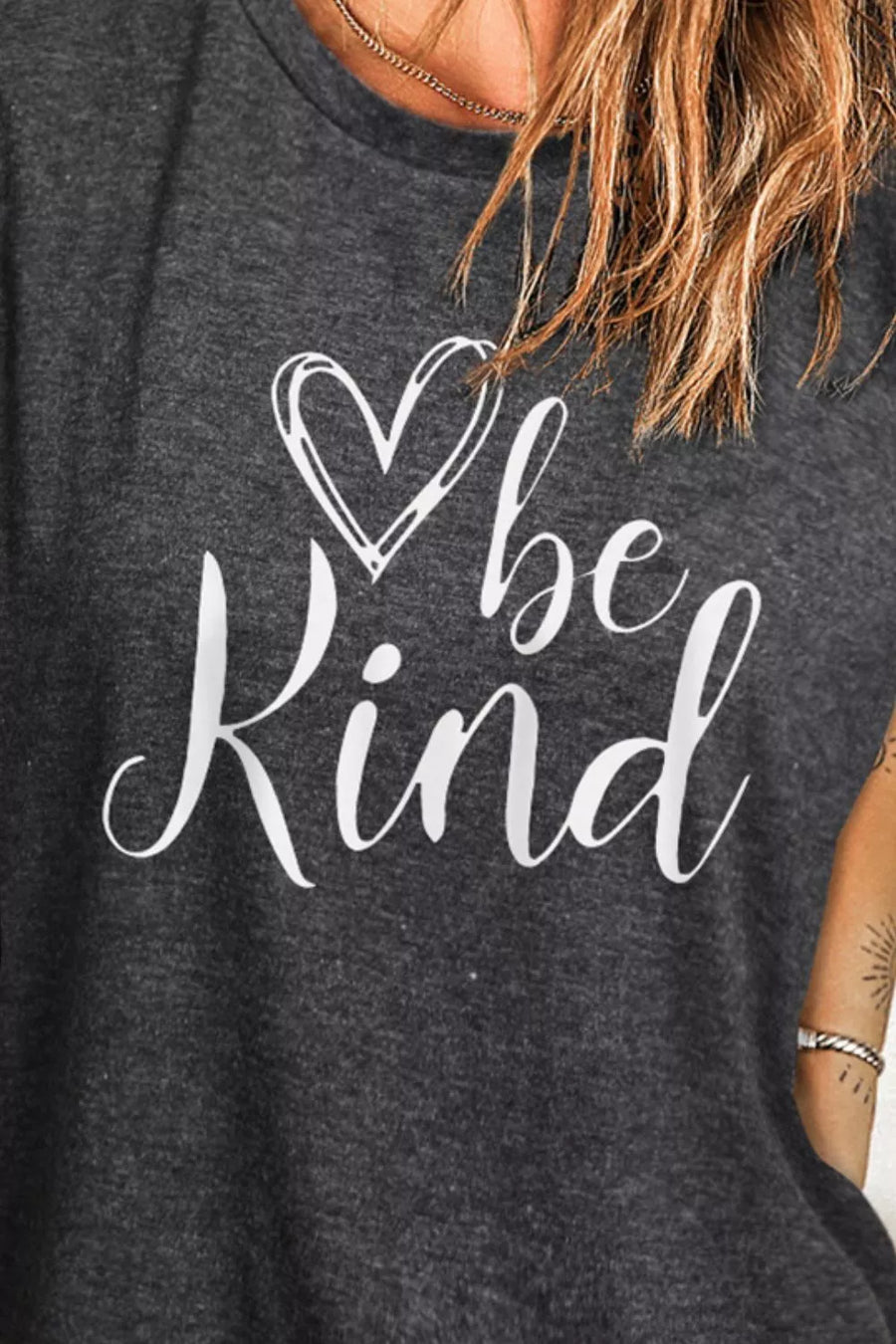 T-shirt BE KIND Graphic Round Neck Tank - 3IN SMART Shop  #